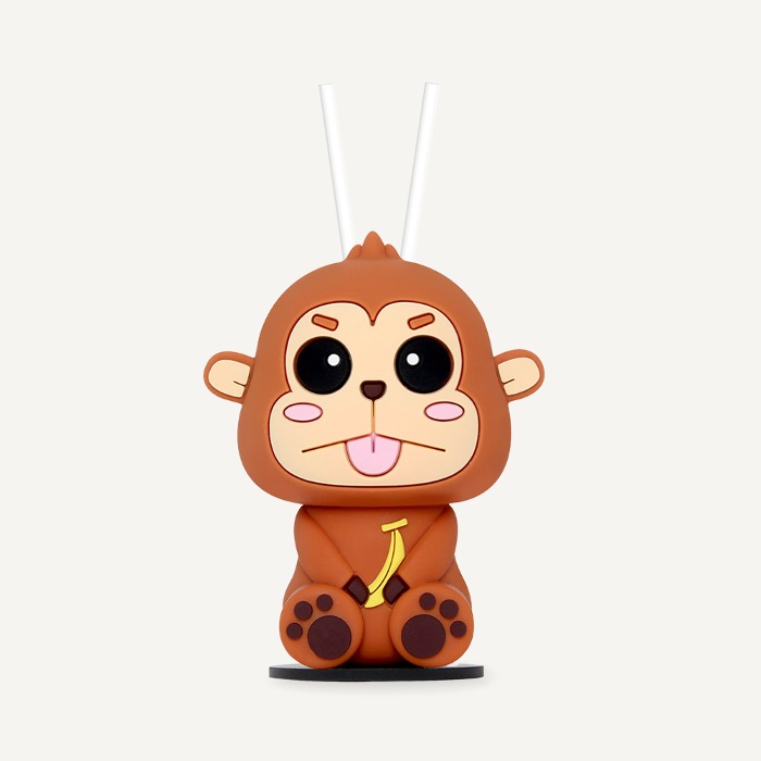 허브타임 차량용 방향제 12간지 캐릭터 디퓨저 레드프룻 끼끼(원숭이)